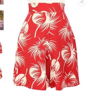 Trashy diva polka dot palms shorts. Size 14